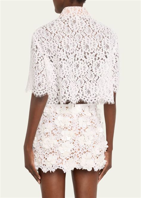 michael michael kors linnett lace detail blouse mens
